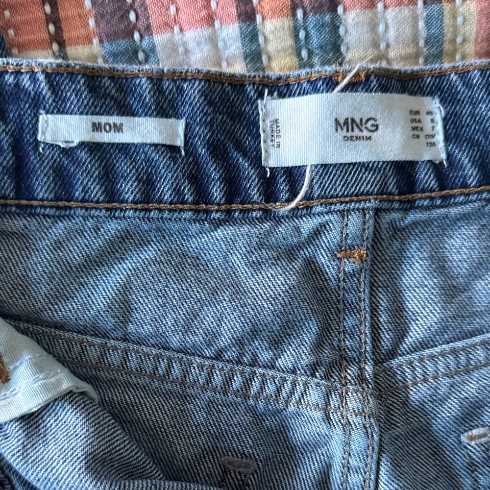 Mango Blue Straight Leg Jeans